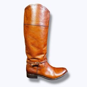 Frye Melissa Seam Boots distressed caramel color